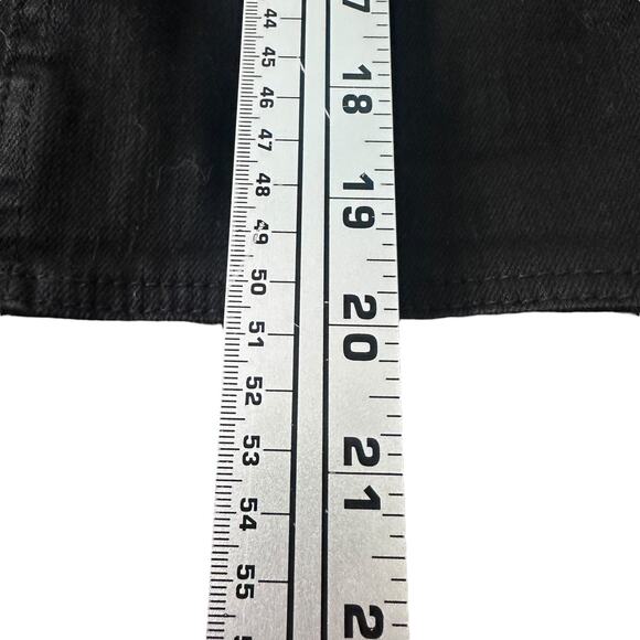 Free People Drape Front Moto Jacket Women’s 8 Black Denim Cotton Long Sleeve - Picture 11 of 11